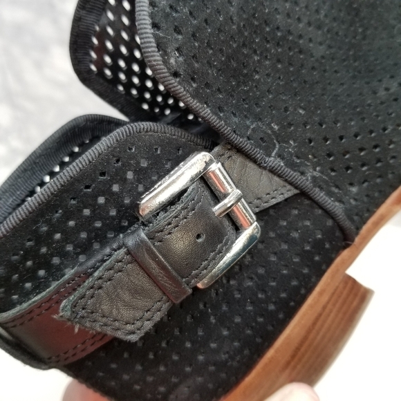 SAM Edelman 5.5 Black Perforated Leather Boots - Picture 6 of 7